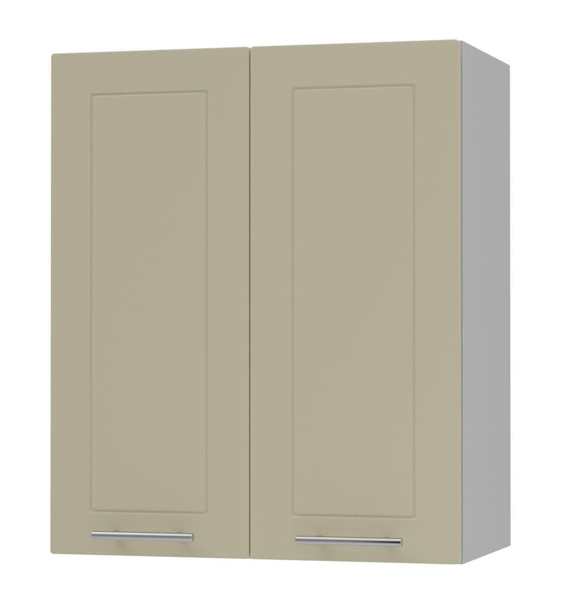 Feldmann-Wohnen Küchenhängeschrank Creme, Grau 60x72x32.5 cm