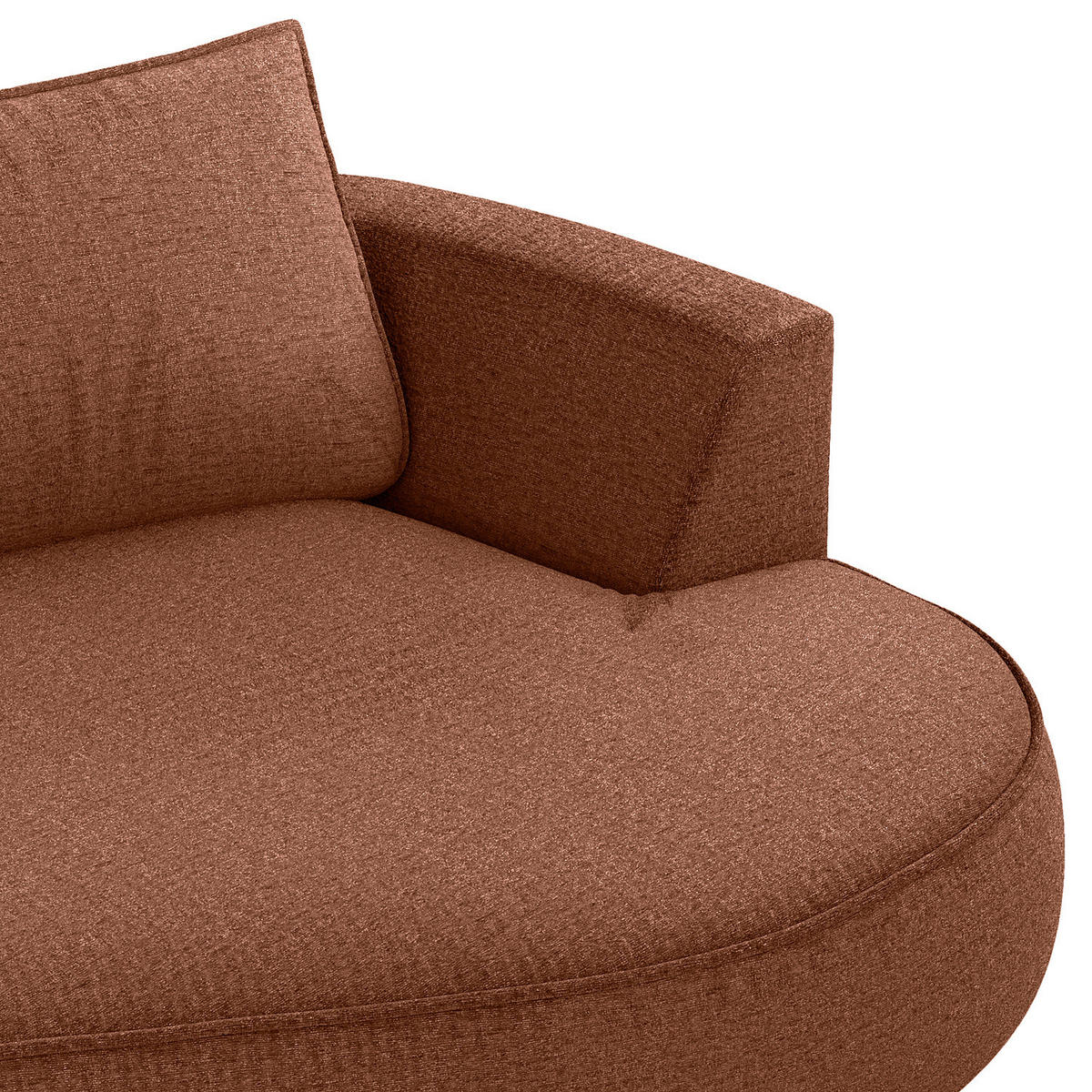 BIGSOFA - Beige/Schwarz, Kunststoff/Textil (322/82/154cm) - home24