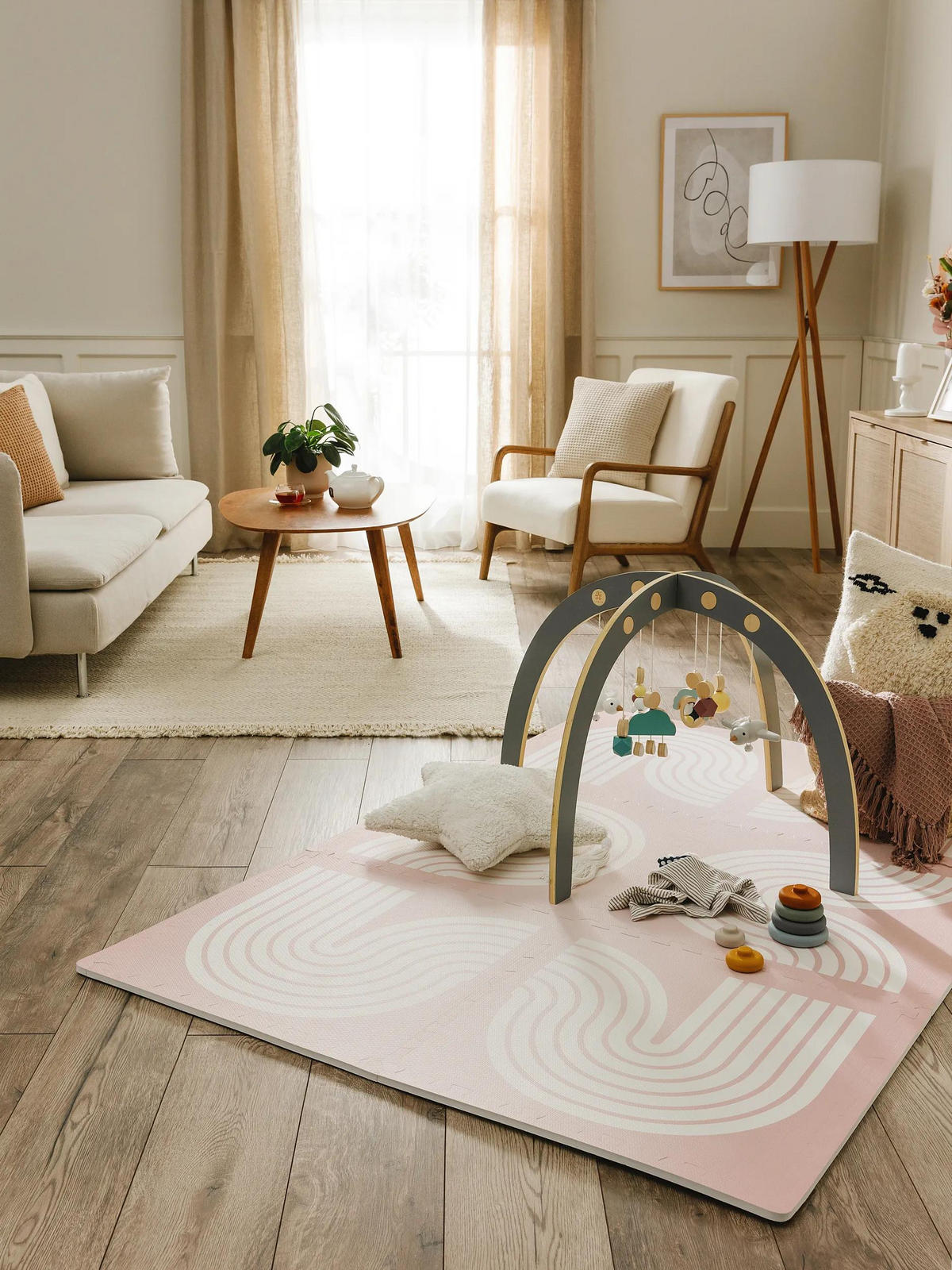 SPIELMATTE Archie Rosa 120x180 cm - Rosa, Textil (120/180cm) - Lytte