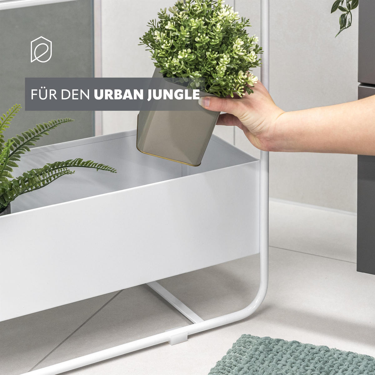 PFLANZENSTÄNDER, weiß - Weiß, Metall (25/60/71cm) - eluno