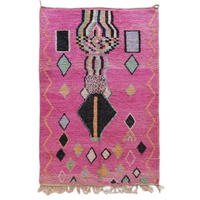BERBERTEPPICH aus reiner Wolle 172x 273 cm - Pink, Naturmaterialien (172/273cm) - AFK Living