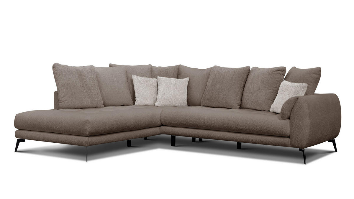 ECKSOFA CALME 5-Sitzer, creme - Creme, Holz/Textil (294/229cm) - Courtois Laville