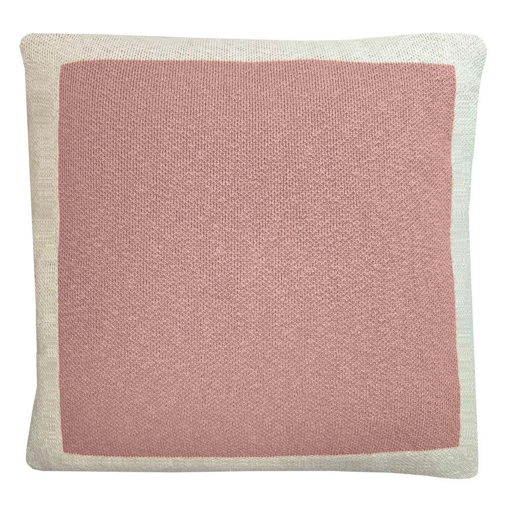 DEKOKISSEN Poster gestrickt Rosa 50X50 - Pink, Textil (50/50/12cm) - Malagoon