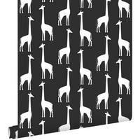 TAPETE Giraffen 53 cm x 10.05 m - Schwarz, Papier (53/0.1cm) - ESTAhome