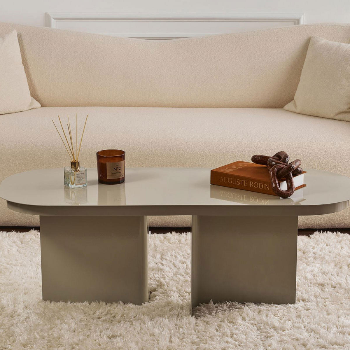 COUCHTISCH - Metall - Mol - Graubraun, Metall (120/44/45cm) - Drawer