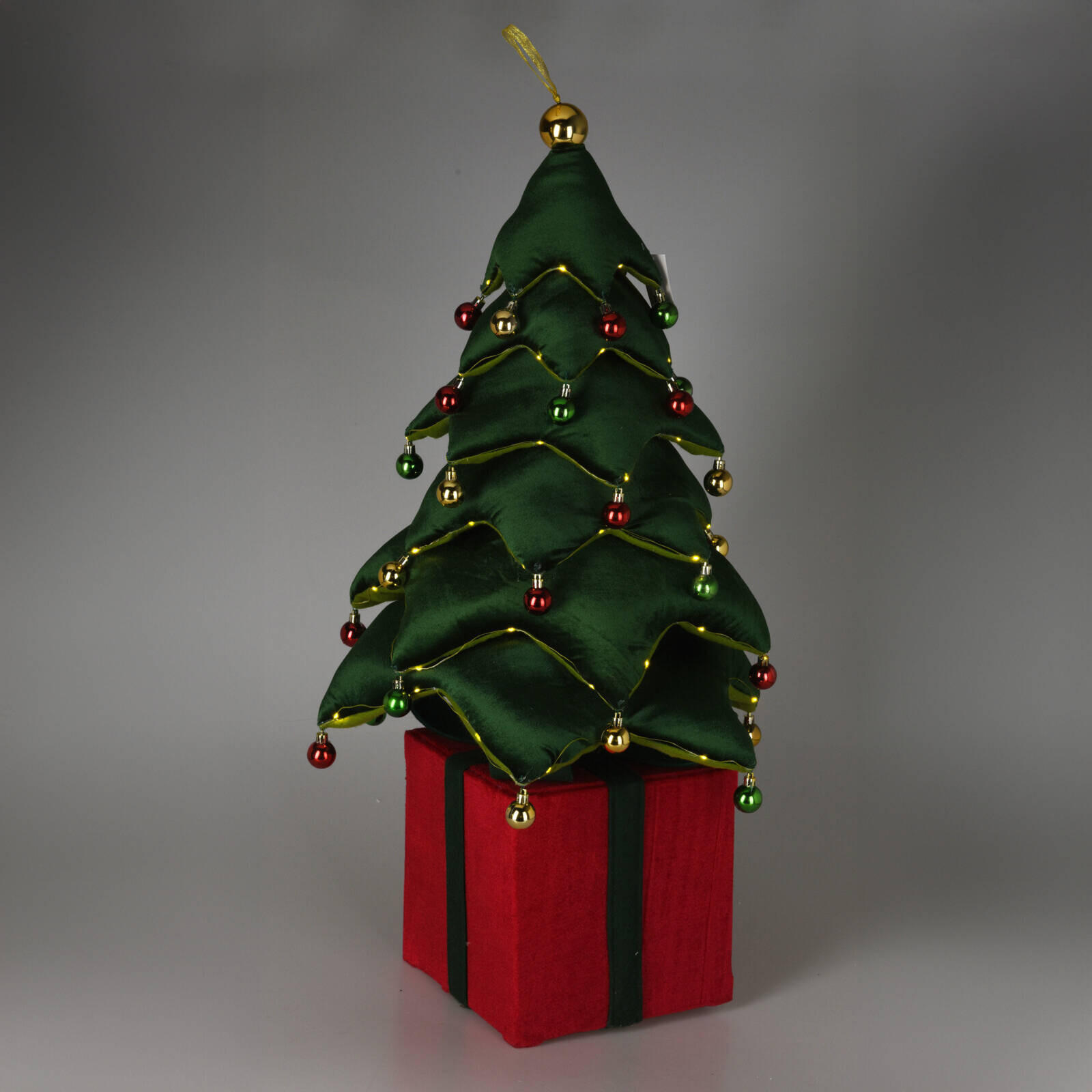 WEIHNACHTSBAUM Plüsch LED-Dekoration 115 cm - Grün, Textil (46/115/46cm) - Home Styling Collection