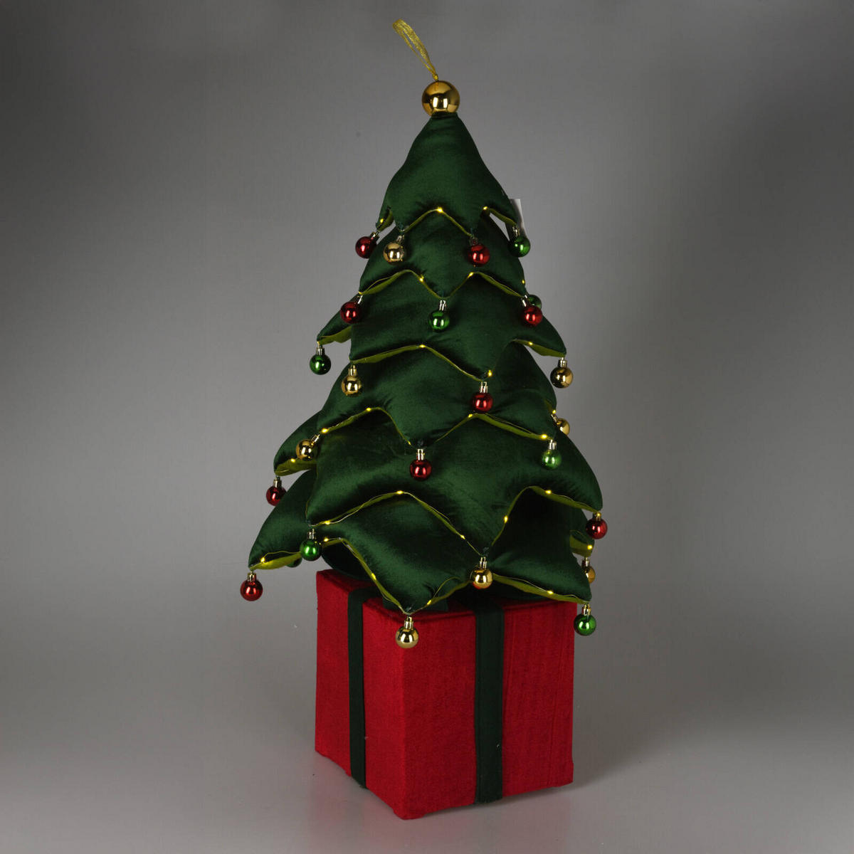 WEIHNACHTSBAUM Plüsch LED-Dekoration 115 cm - Grün, Textil (46/115/46cm) - Home Styling Collection