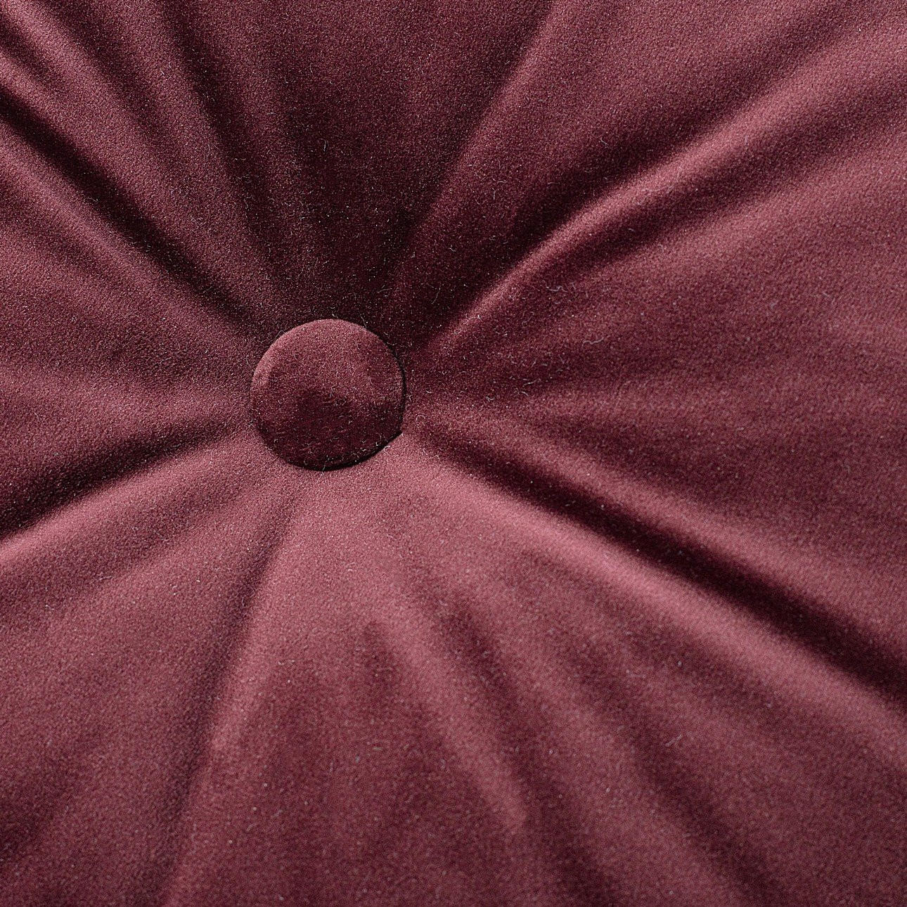 KISSEN Velvet rund, bordeaaux, 37cm - Rot, Textil (37cm) - Dekoria