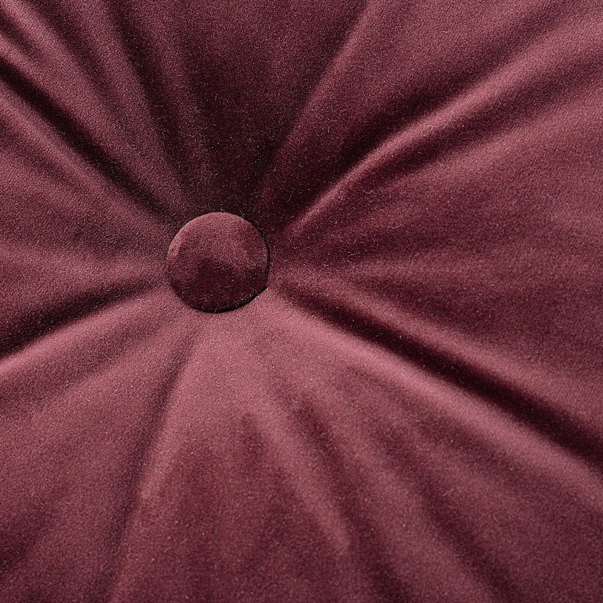 KISSEN Velvet rund, bordeaaux, 37cm - Rot, Textil (37cm) - Dekoria