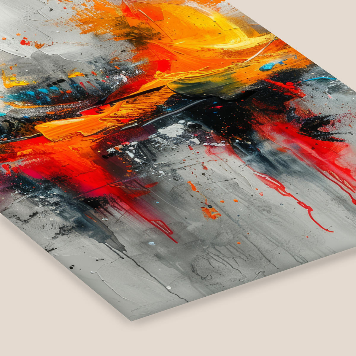 PLAKAT Z OKVIRJEM Moderno 60x80 cm - svetlo siva, papir (60/80cm) - MuchoWow