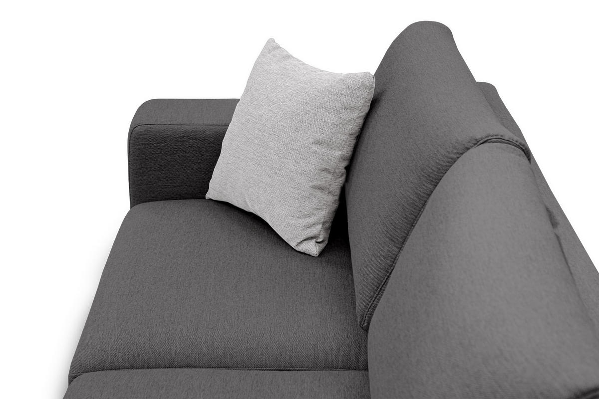 ECKSOFA OTTO 4-Sitzer, dunkelgrau - Dunkelgrau, Holzwerkstoff/Textil (279/159cm) - Courtois Laville