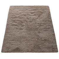 HOCHFLORTEPPICH 60/100 cm Silky 591 - Taupe, Textil (60/100cm) - Paco Home