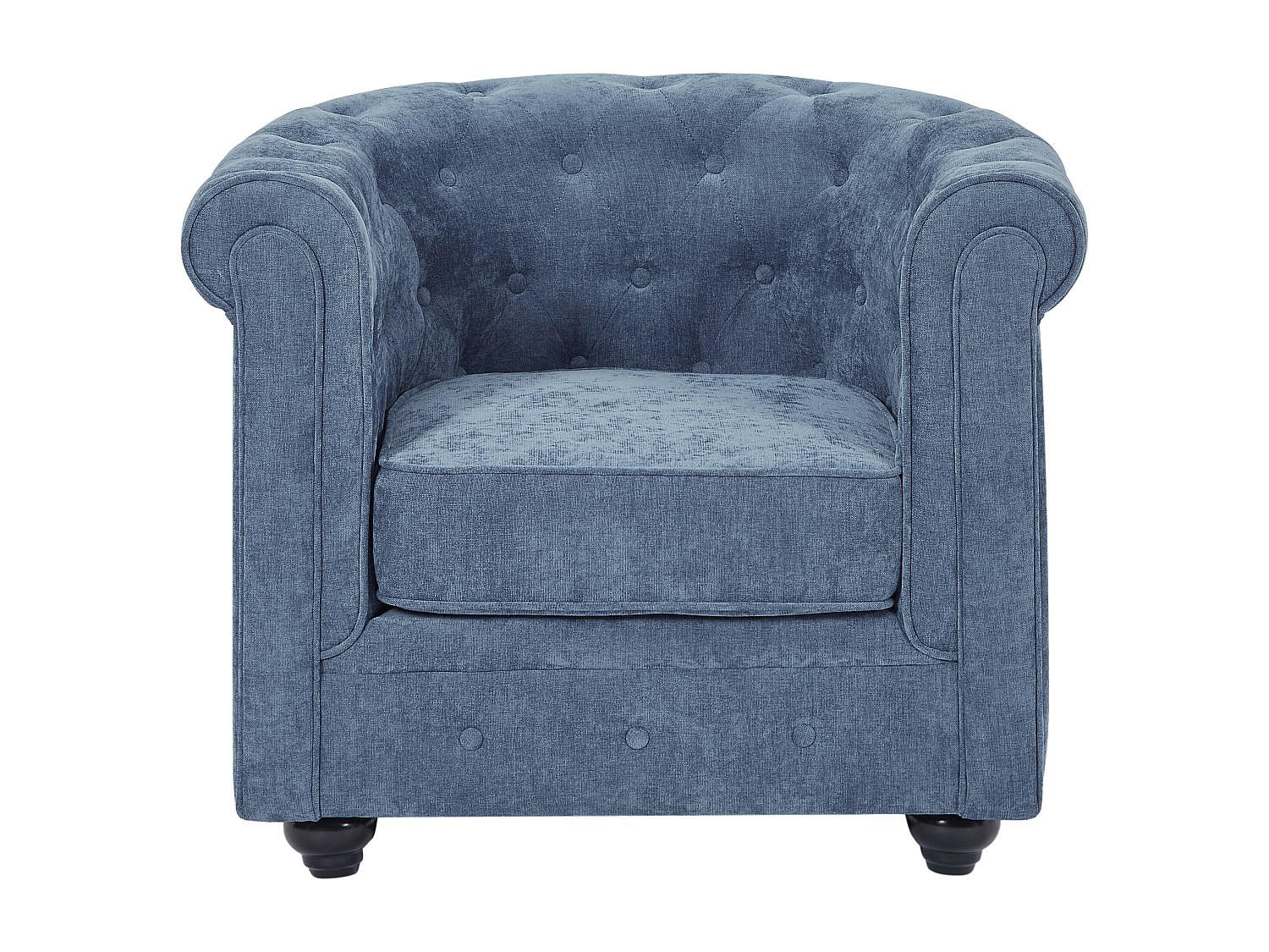 SESSEL mit gerader Rückenlehne - 1 Person - Stoff - Blau - - Blau, Textil (82/72/78cm) - Vente-Unique