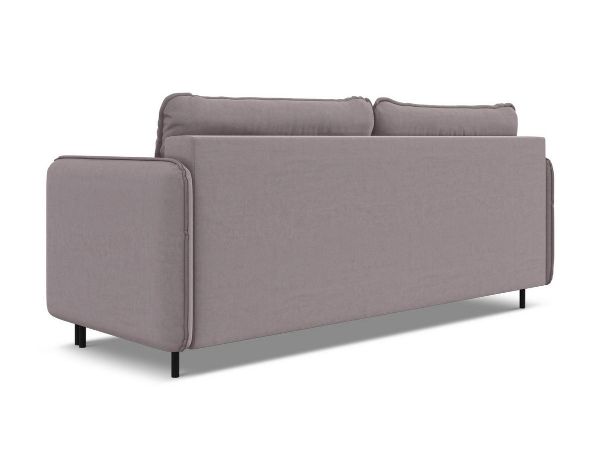 WOHNLANDSCHAFT Samt Stoff Orange - Terracotta/Schwarz, Textil/Metall (317/86/162cm) - Makamii