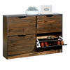 SCHUHSCHRANK BASIL - Grau, Holz (115/79/25cm) - IDIMEX