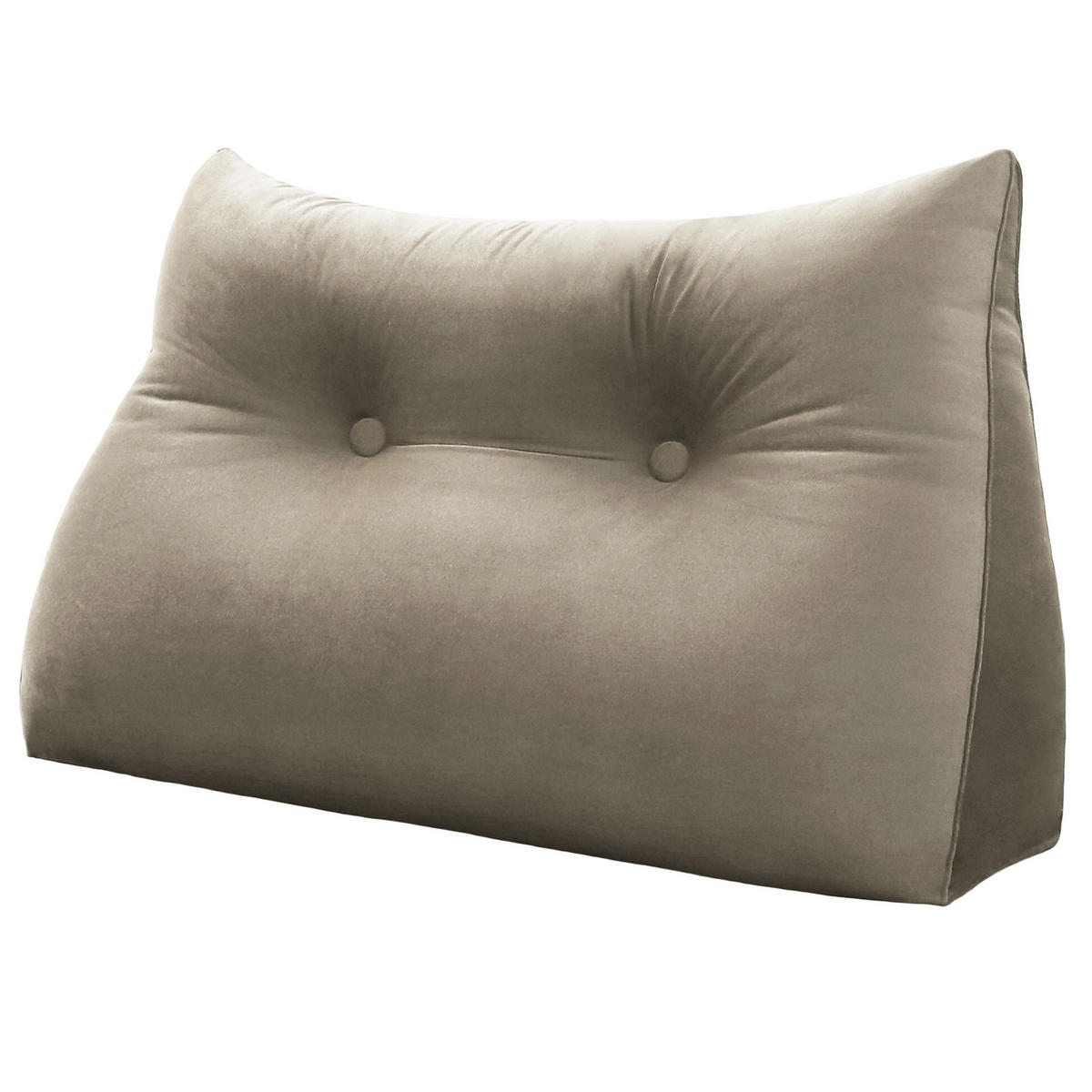LESEKISSEN für Bett Samt Beige 60 cm - Beige, Textil (50/60cm) - Vercart
