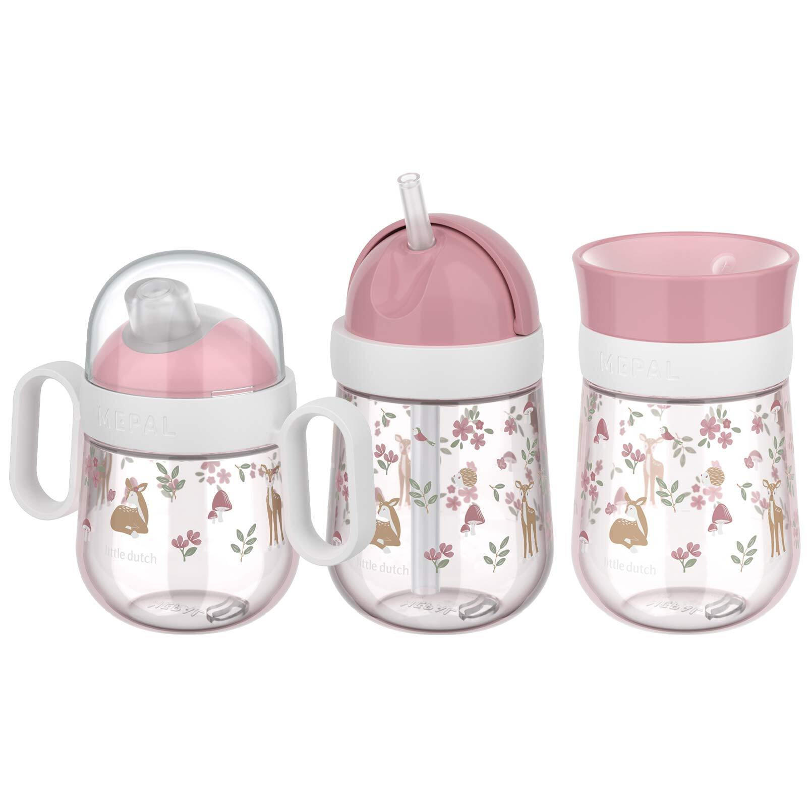TRINKLERNBECHER-SET Mio Fairy Garden 3er Set - Pink/Rosa, Kunststoff (0.001L) - Mepal