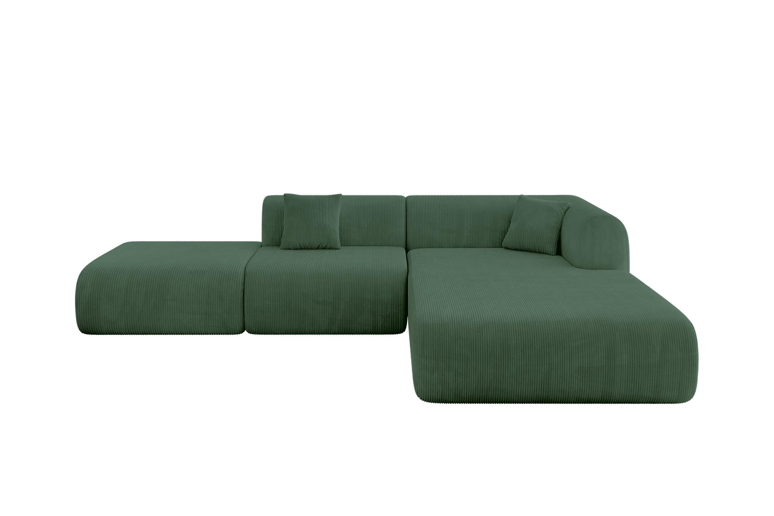 Altdecor Ecksofa Waldgrün 289x176 cm