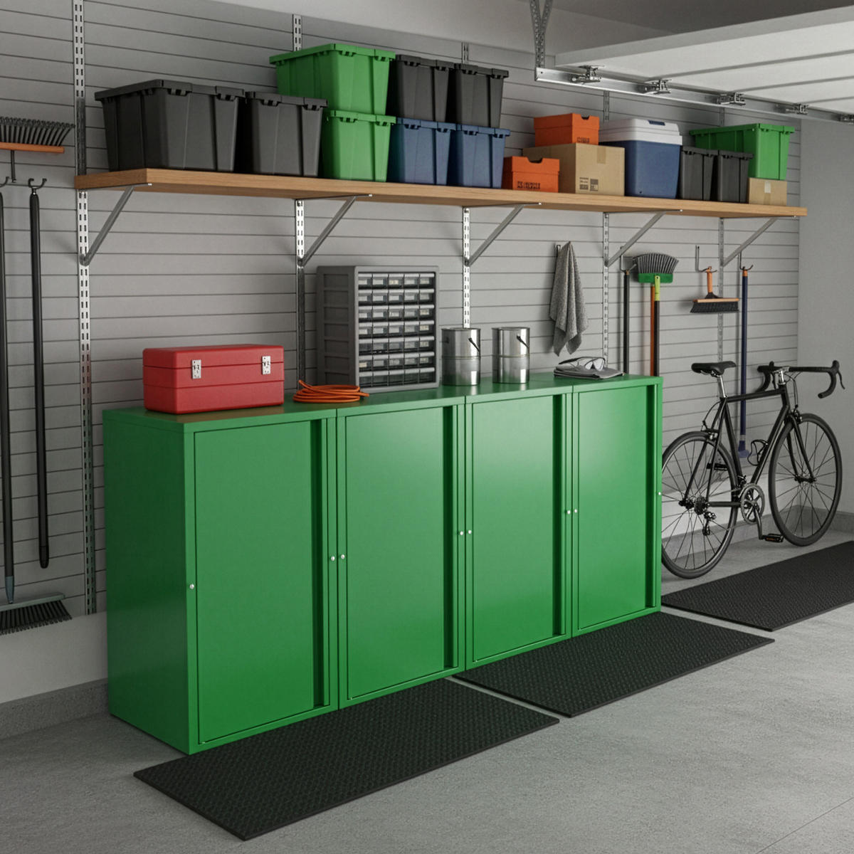 AKTENSCHRANK Burlöv - Grün, Metall (40/88/35cm) - [en.casa]