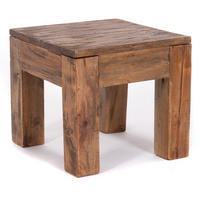 COUCHTISCH SQUARE 40 Recyclingholz massiv naturfarben - Naturfarben, Holz (40/40/40cm) - DESIGN DELIGHTS