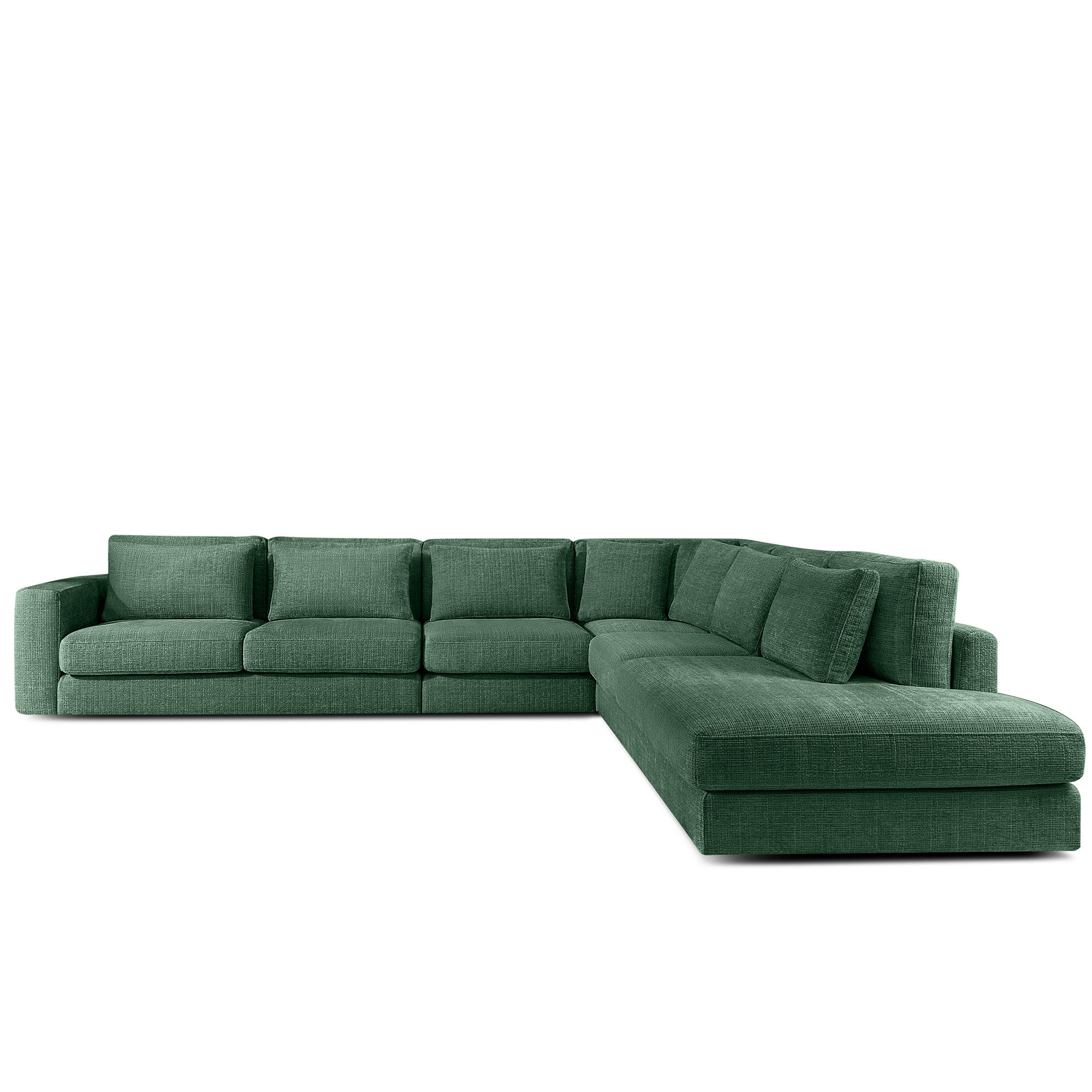 ECKSOFA XL rechts VERUS - Grün, Holz/Holzwerkstoff (377/328cm) - KONSIMO®