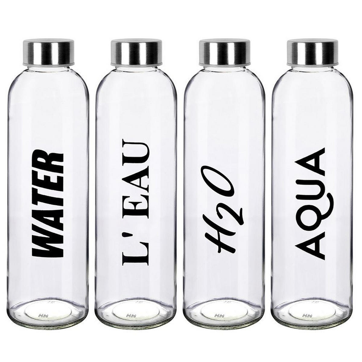 WASSERFLASCHE Glas Gravur 700 ml Transparent - Transparent, Glas (6.5/24/6.5cm) - Excellent Houseware