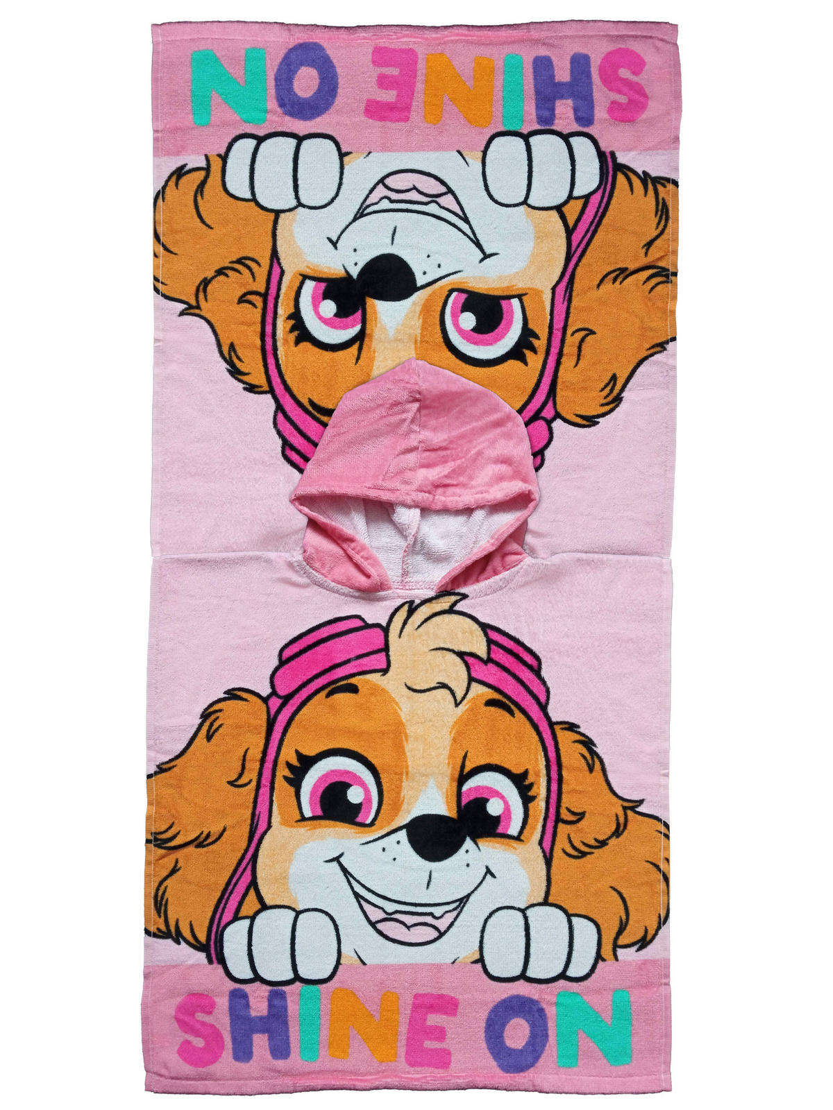 BADEPONCHO Paw Patrol Rosa 50 x 100 cm - Rosa, Textil (Einheitsgrößenull) - Paw Patrol