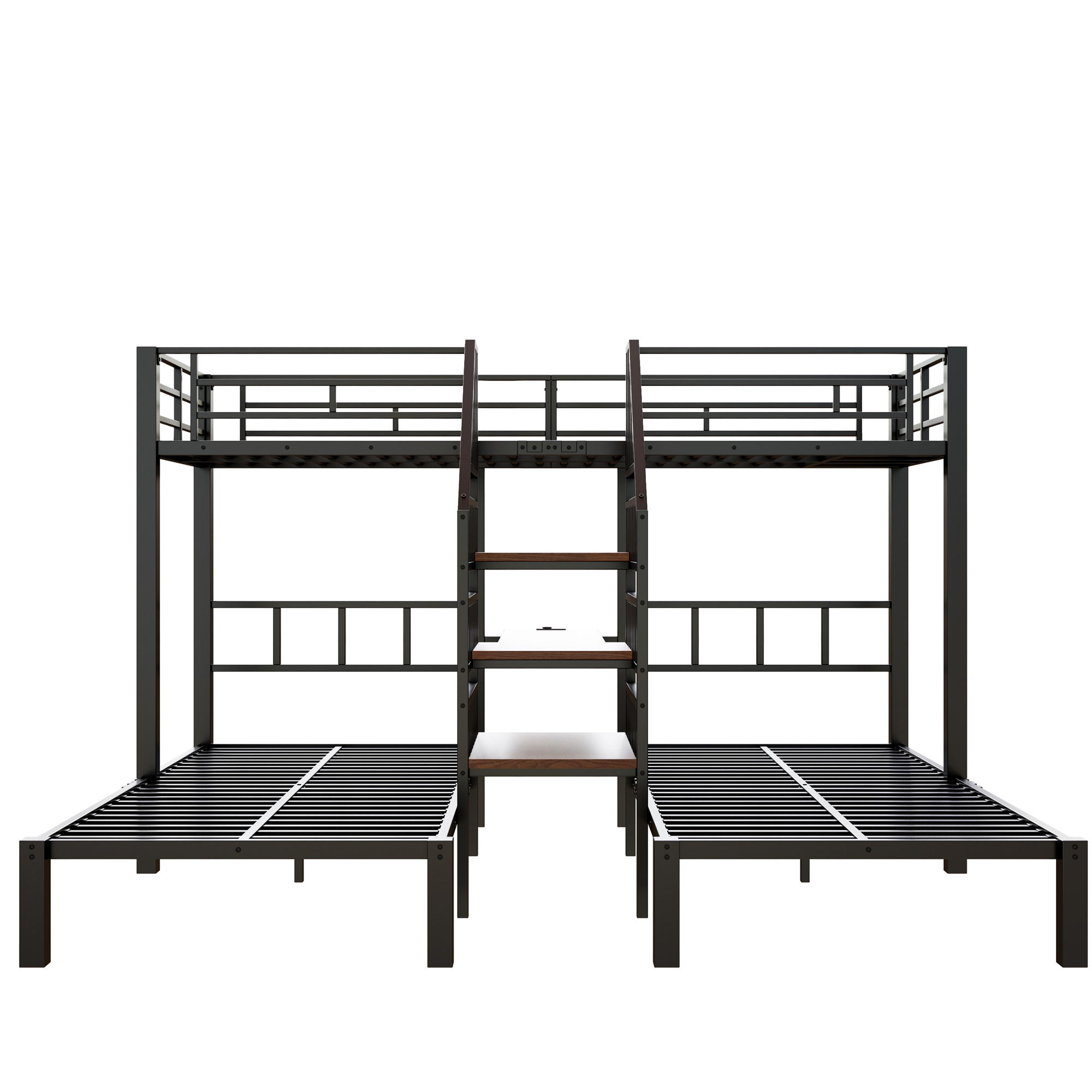 ETAGENBETT 90/200 cm Schwarz - Schwarz, Metall - Raumix