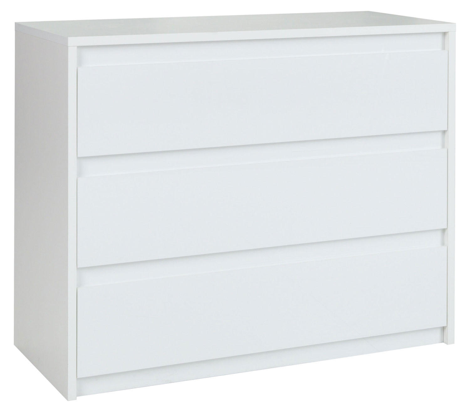 KOMMODE Italia weiß matt / weiß hochglanz 110 / 46 / 87cm - Weiß, Holz/Holzwerkstoff (110/87/46cm) - Feldmann-Wohnen