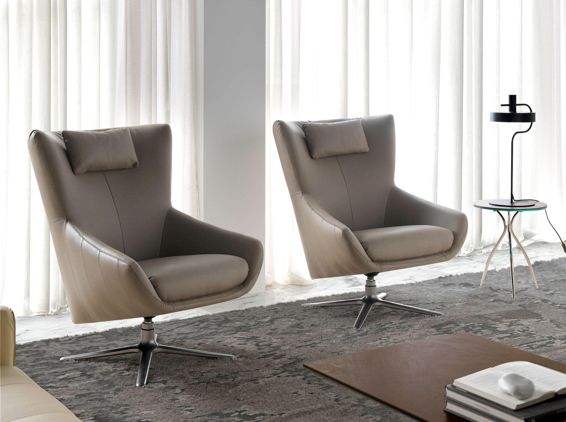 Thumbnail - Angel Cerda Nerzfarbener, Grau, Textil, 76x100x90 cm, FSC 100%, Wohnzimmer, Sessel, Polstersessel