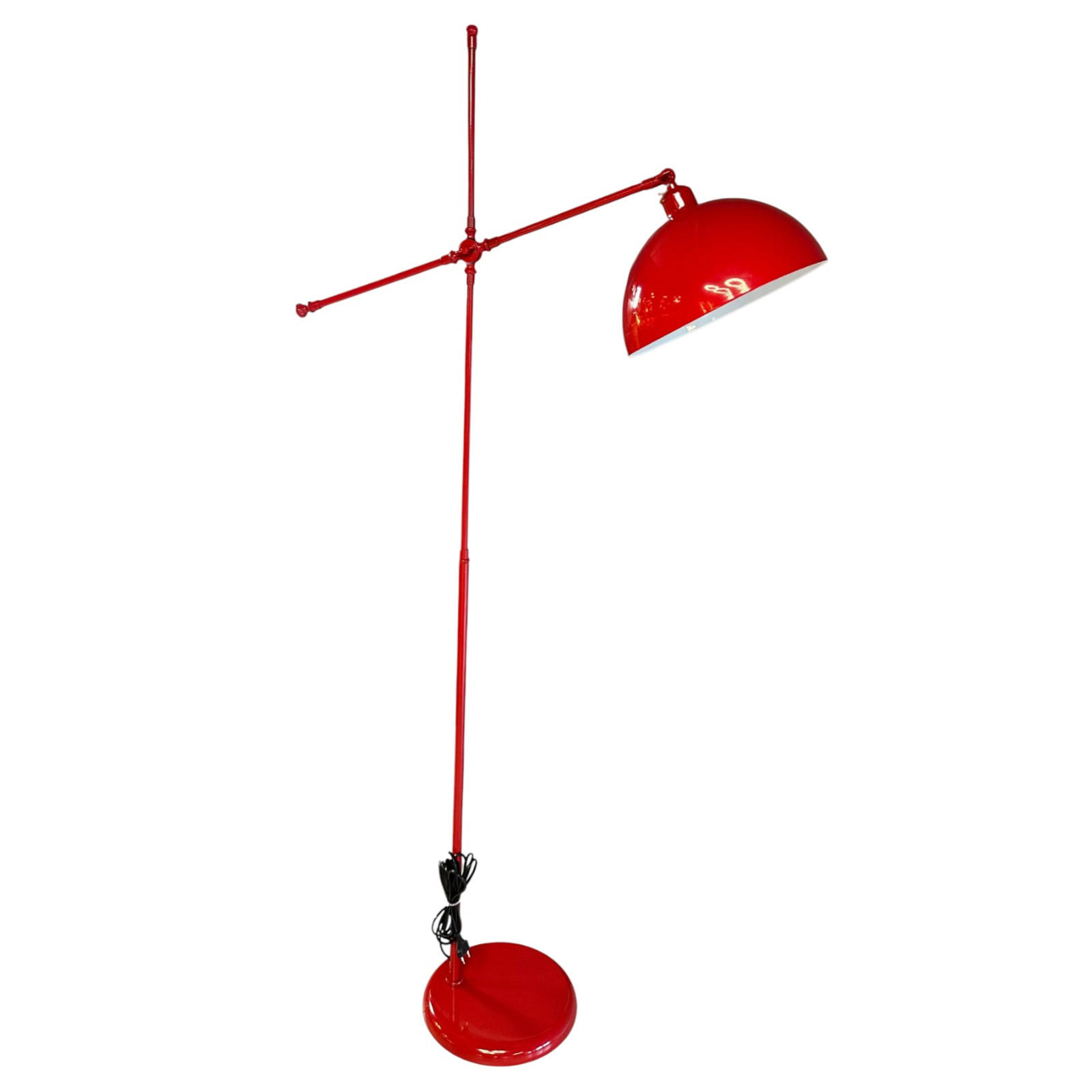 STEHLAMPE Stelan aus Metall mit E27, verstellbarer Lampenschirm - Rot, Metall (37/37/171cm) - Bamyum