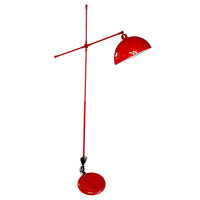 STEHLAMPE Stelan aus Metall mit E27, verstellbarer Lampenschirm - Rot, Metall (37/37/171cm) - Bamyum