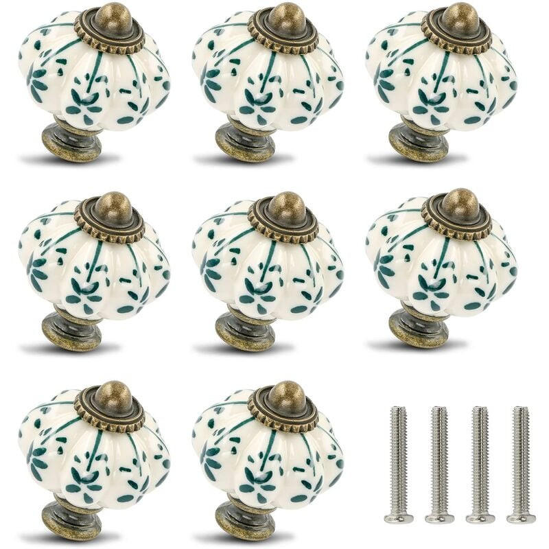 SCHRANKKNOPF Keramik 12er-Set - Schwarz, Metall (0.5/1/4.5cm)
