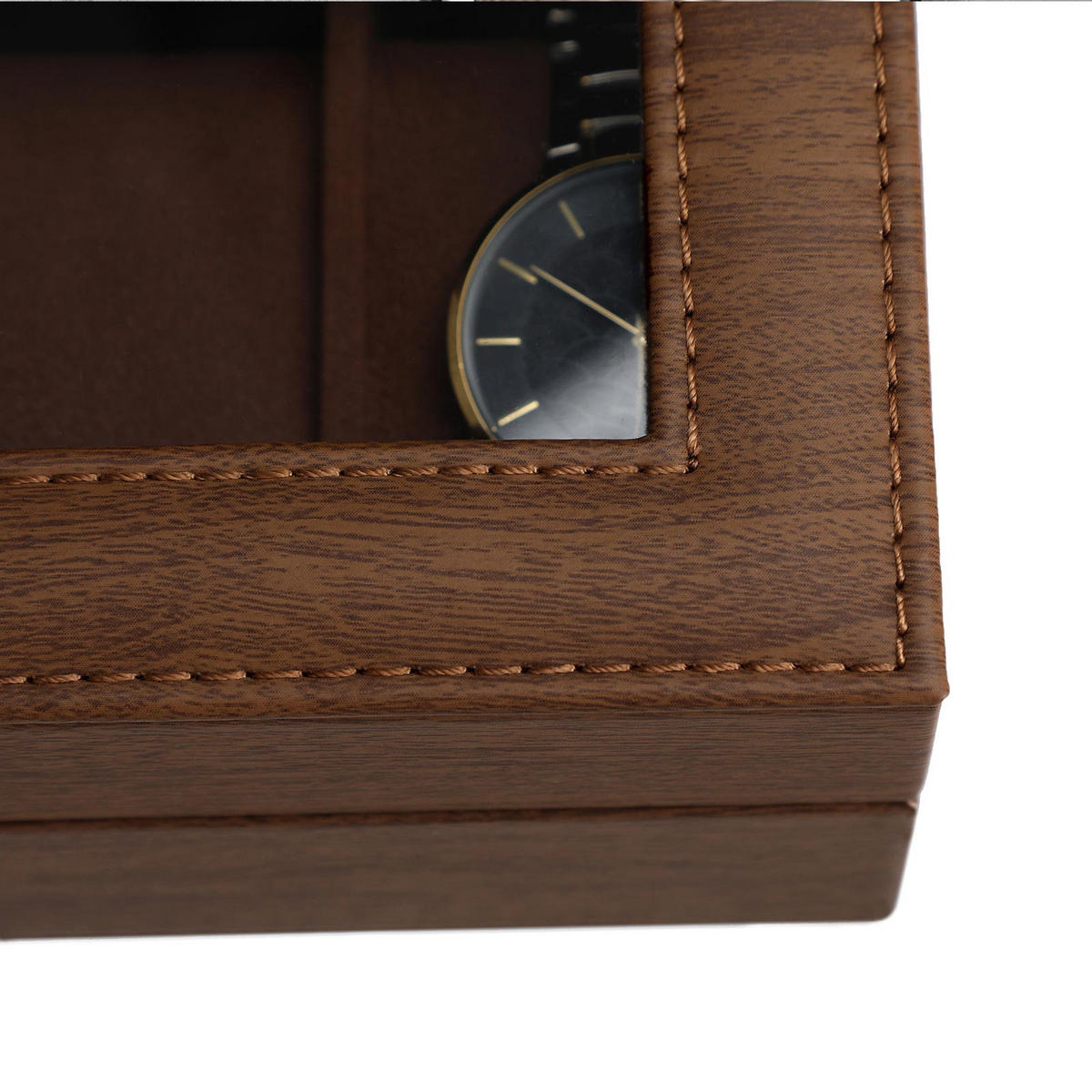 UHRENBOX FÜR 6 UHREN - Braun, Holzwerkstoff (11/30cm) - Hansiro