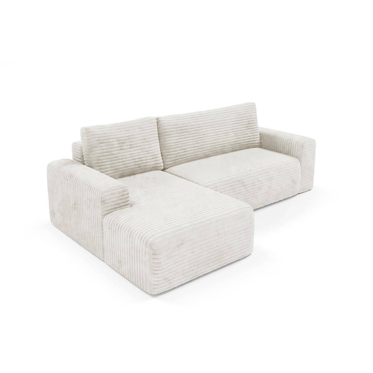 ECKSOFA Romeo 3 Sitzplätze Weiß - Weiß, Holz (268/163cm) - Petits-meubles
