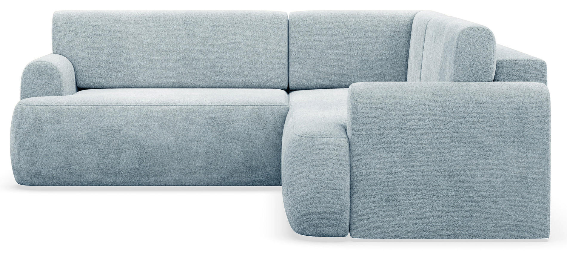 ROHOVÁ pohovka Kaveo, 245 cm univerzálny s rohovým dielom - svetlomodrá/čierna, textil/plast (245/245cm) - Selsey