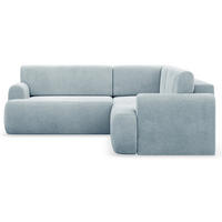 ROHOVÁ pohovka Kaveo, 245 cm univerzální s rohovým dílem - černá/světle modrá, textil/plast (245/245cm) - Selsey