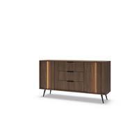 KOMMODE DAVANTI 153,5/82,6/40cm mit 3 Schubladen 2 Türen Eichefarben - Eichefarben, Holzwerkstoff (153.5/82.6/40cm) - MASSENO