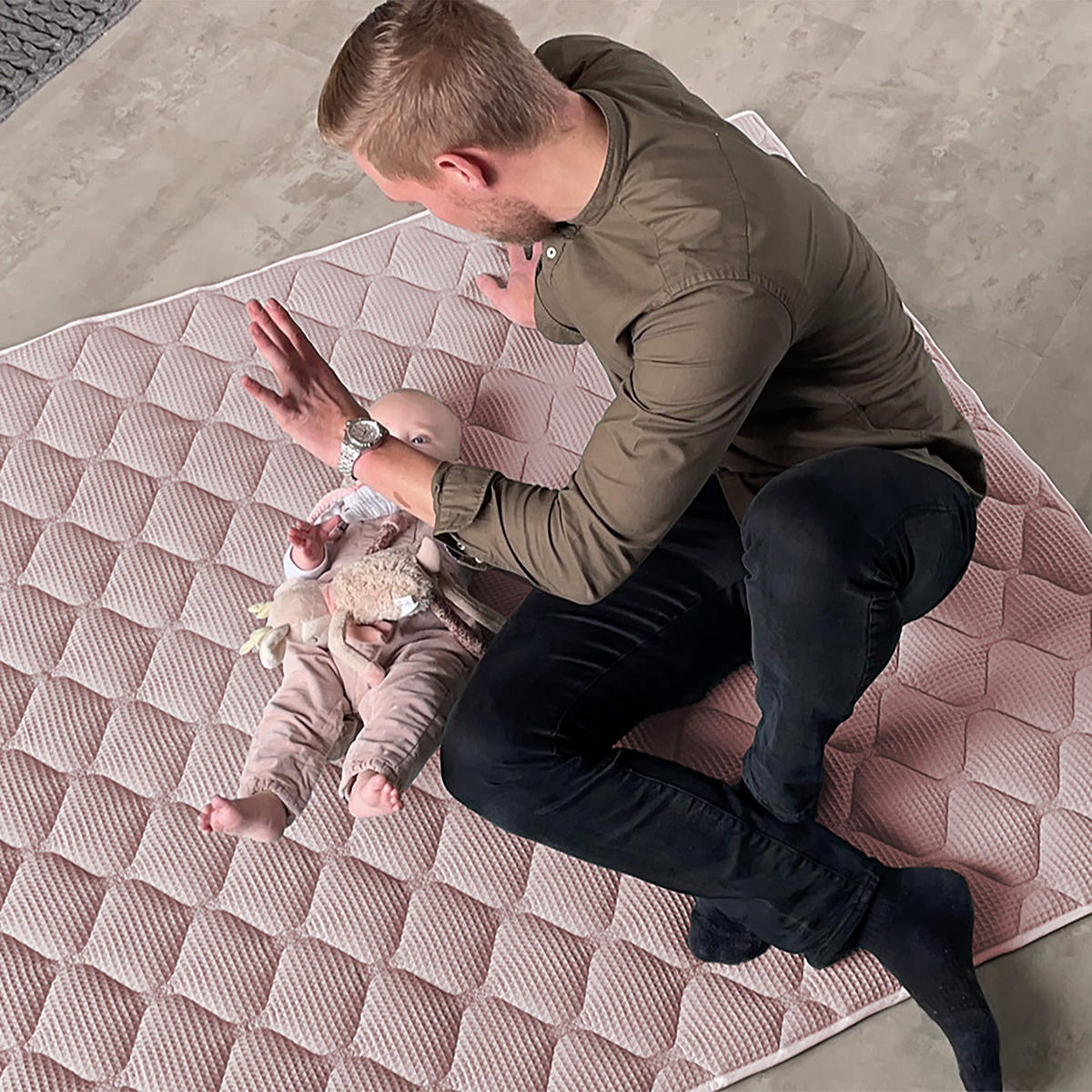 KRABBELDECKE Rosa 130x150cm - Rosa, Textil (130/150cm) - Sanosoft