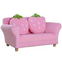 KINDERSOFA, Rosa, Holz - Rosa, Holz (53/48/90cm) - HOMCOM