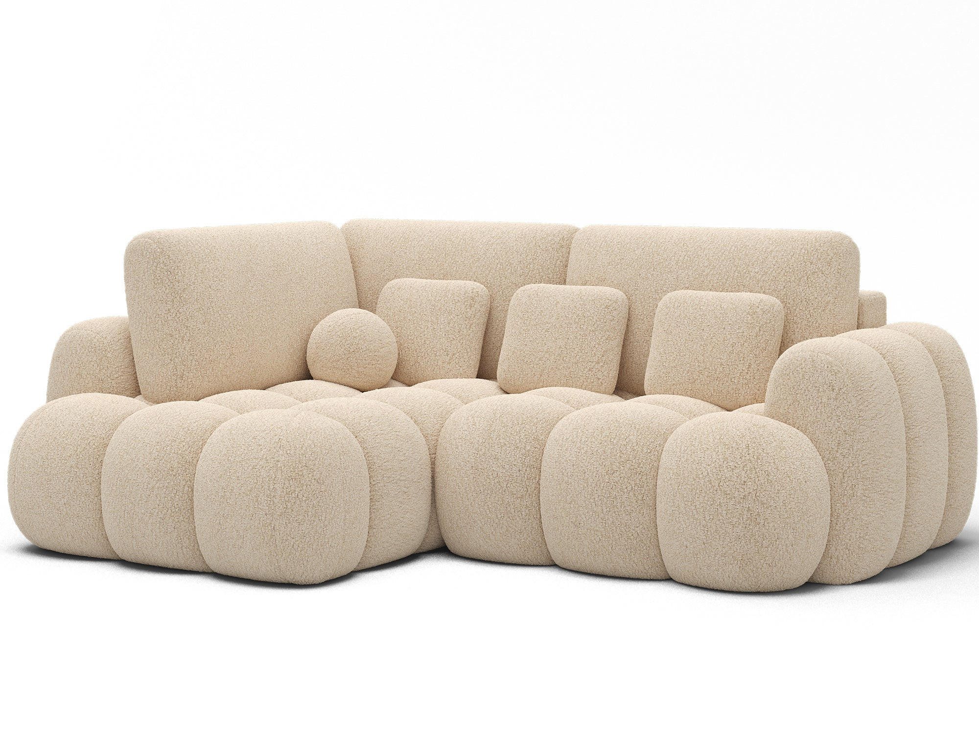 Wohnideebilder Ecksofa Creme 267x165 cm