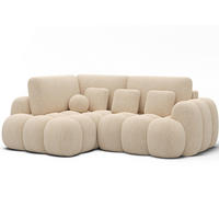 ECKSOFA COZION L-Form mit Schlaffunktion & Bettkasten – Modernes 3-Sitzer Sofa, HR-Kaltschaum, Wellenfederung, 267 × 165 cm - Creme/Schwarz, Kunststoff (165/267cm) - Wohnideebilder