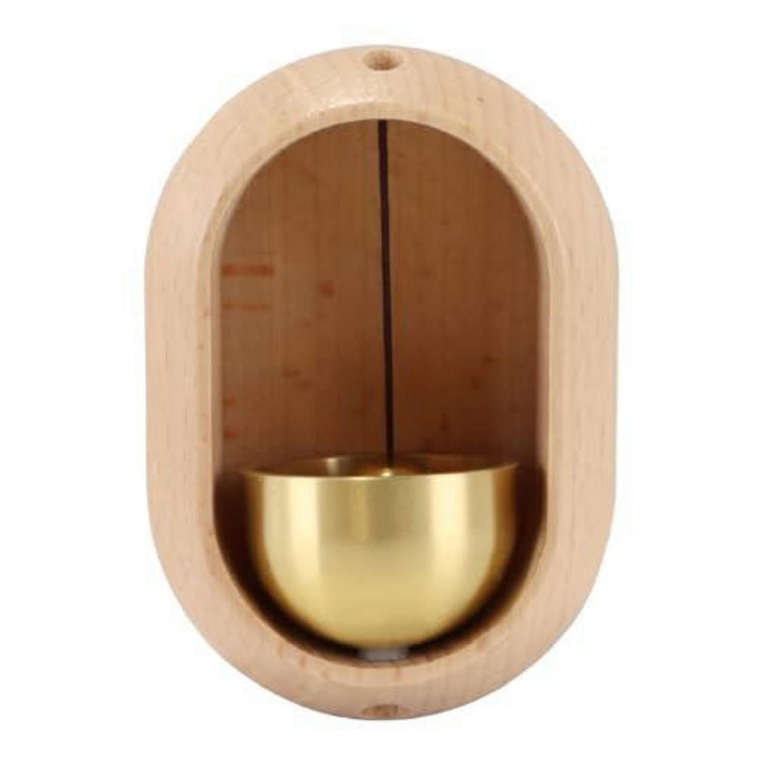 WINDSPIEL mit Glocke Holz Oval - Goldfarben, Holz (8/5/5cm)