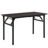 KLAPPTISCH - Dunkelbraun/Schwarz, Holzwerkstoff/Metall (120/76.4/60cm) - [neu.haus]