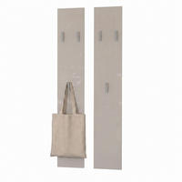 GARDEROBENPANEEL Wandpaneel Sandgrau Hochglanz - Sandfarben, Holzwerkstoff (24/140/2cm) - Vladon