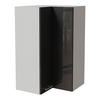 ECKHÄNGESCHRANK Essen W14/60 Graphit Hochglanz / Weiß Matt 60 / 60 / 96cm - Graphitfarben/Weiß, Holz/Holzwerkstoff (60/96/60cm) - Feldmann-Wohnen
