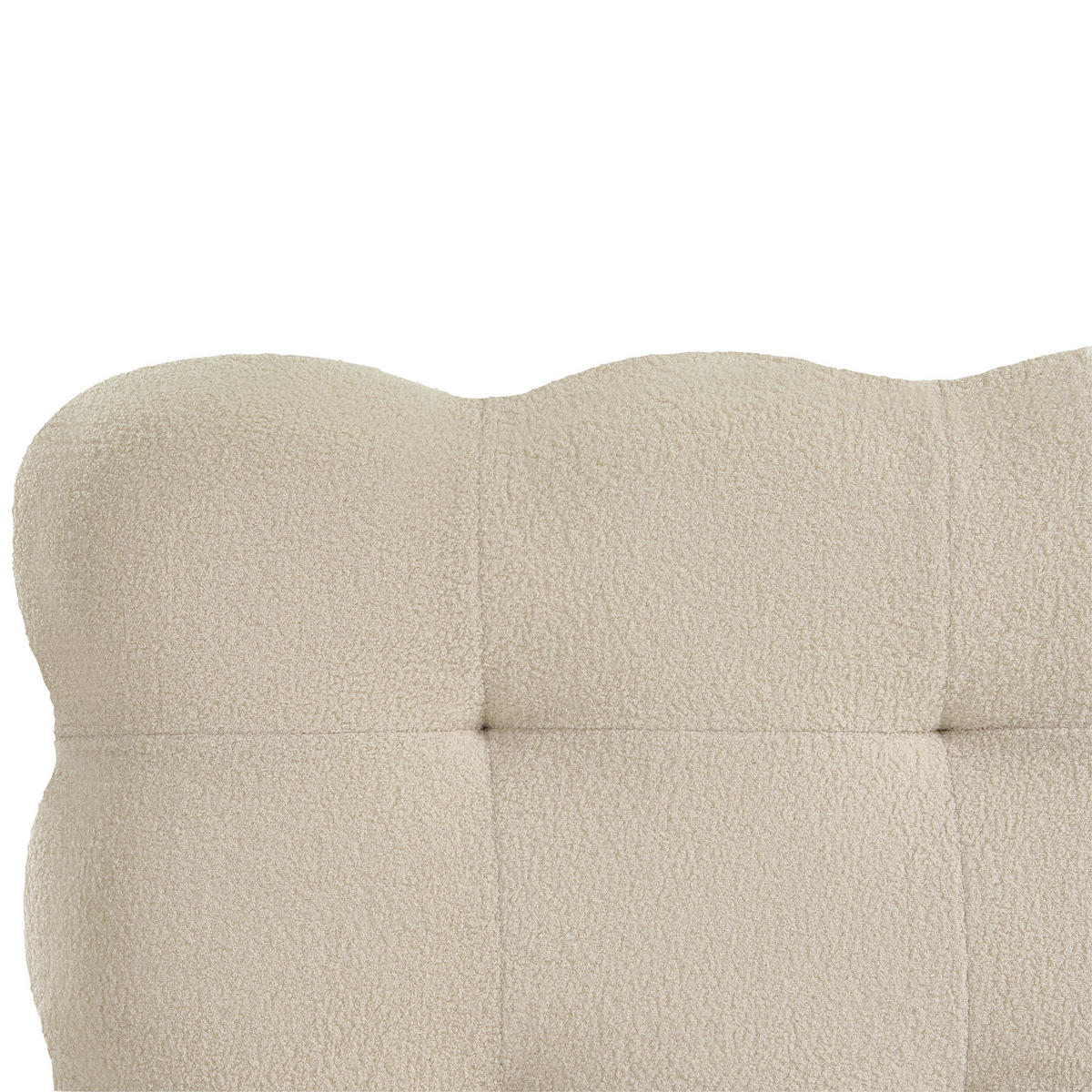 POSTELJA z letvenim dnom 120/200 bouclé bež Soulisse - črna/bež, tekstil (120/200cm) - Beliani