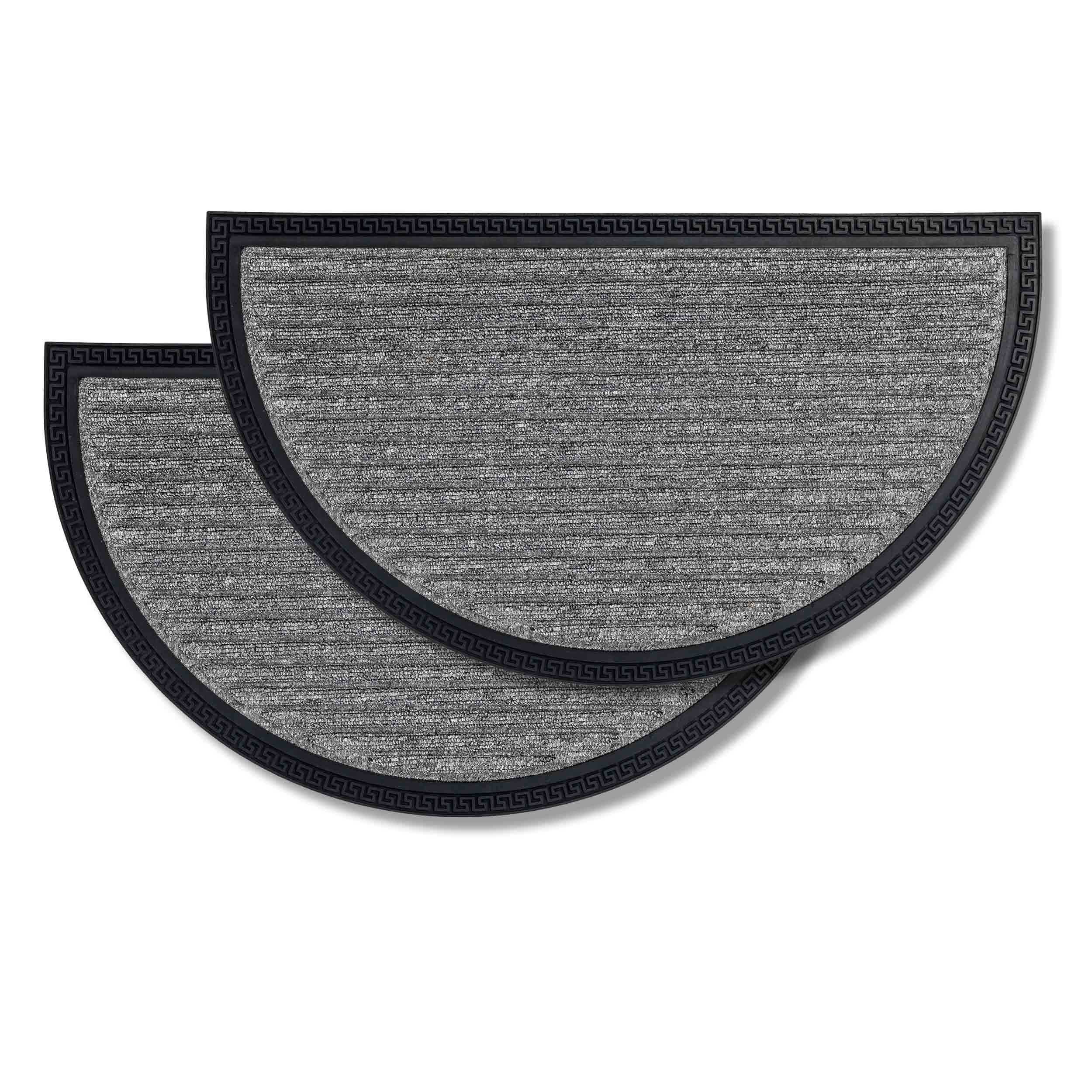 FUSSMATTE Außen BORDER STAR HR 2ER SET - Silberfarben, Textil (40/70cm) - Astra