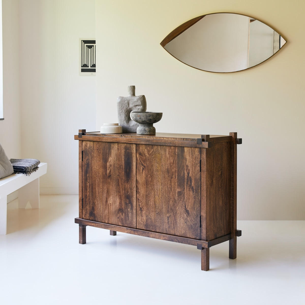 SIDEBOARD Arko Braun aus Mango - Braun, Holz (120/85/40cm) - Tikamoon