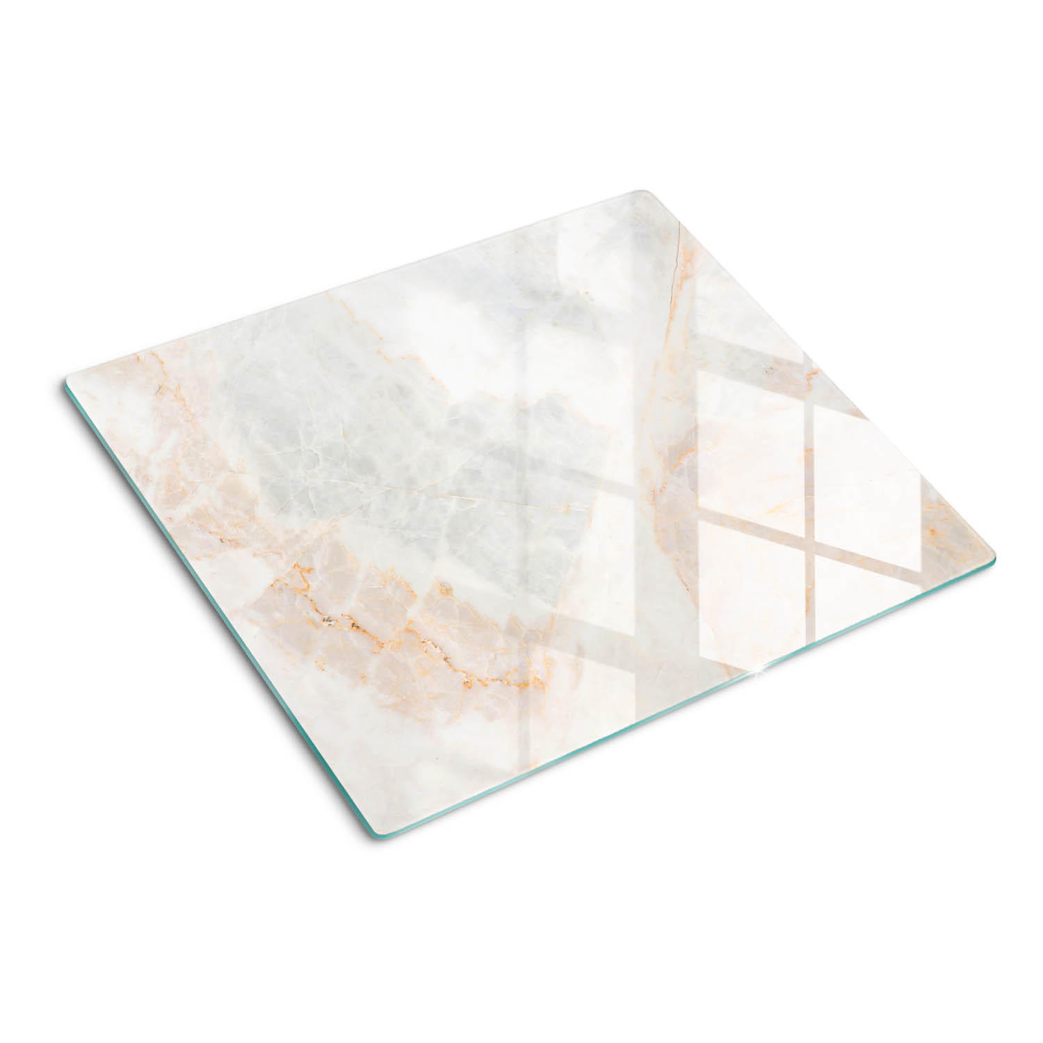 Tulup Glasplatte Beige 60x0.4x52 cm